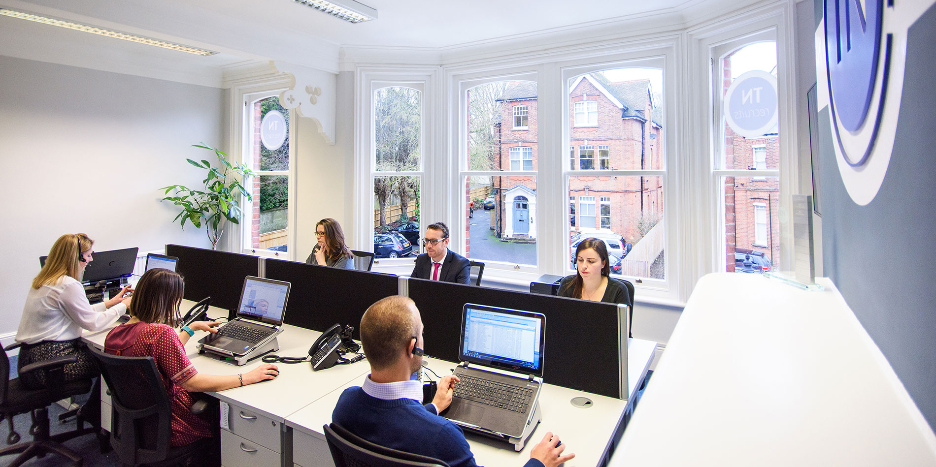 The TN Recruits team at work in their Tunbridge Wells office